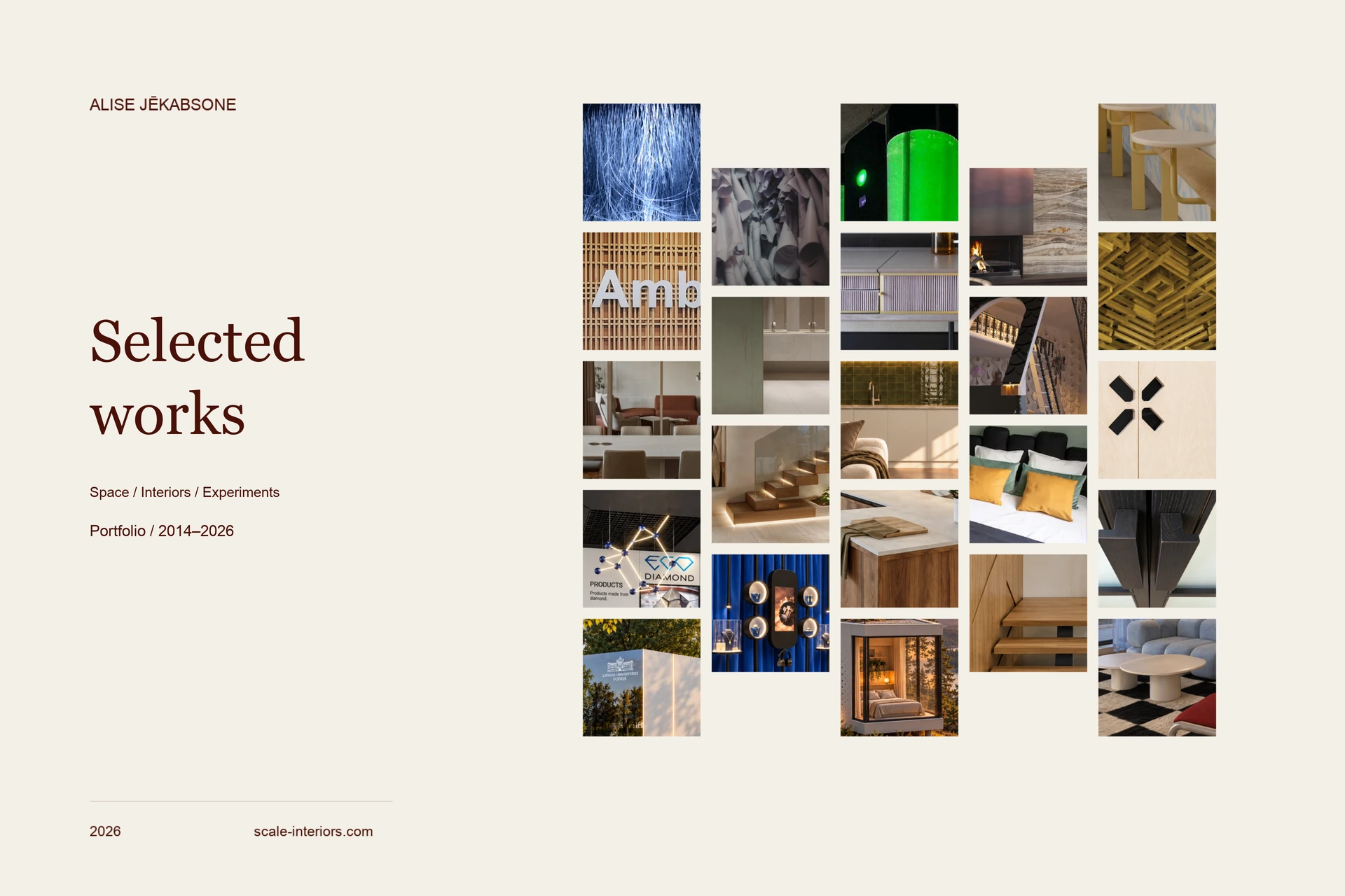 Selected works — portfolio page 1