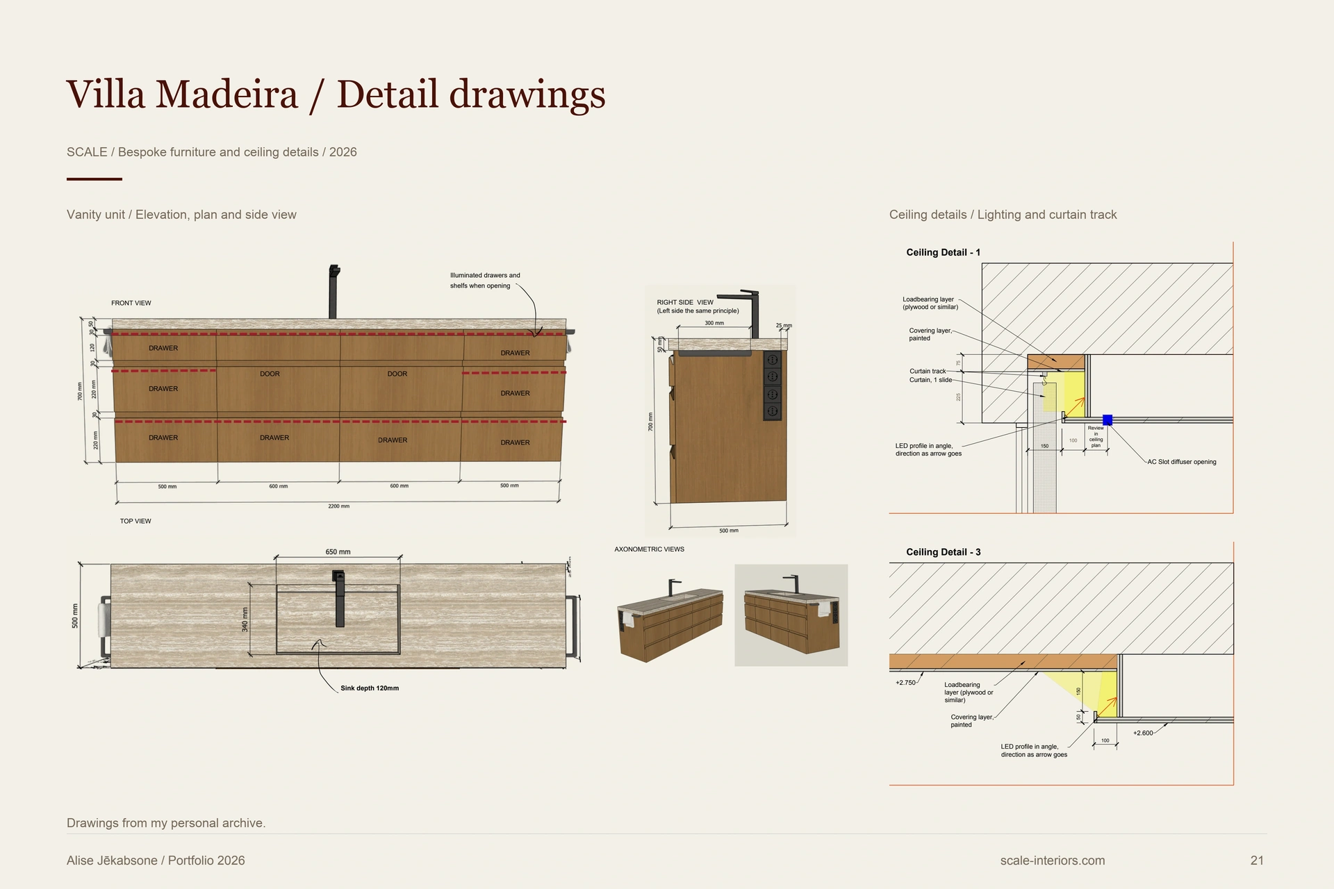 Villa Madeira / Detail drawings — portfolio page 21