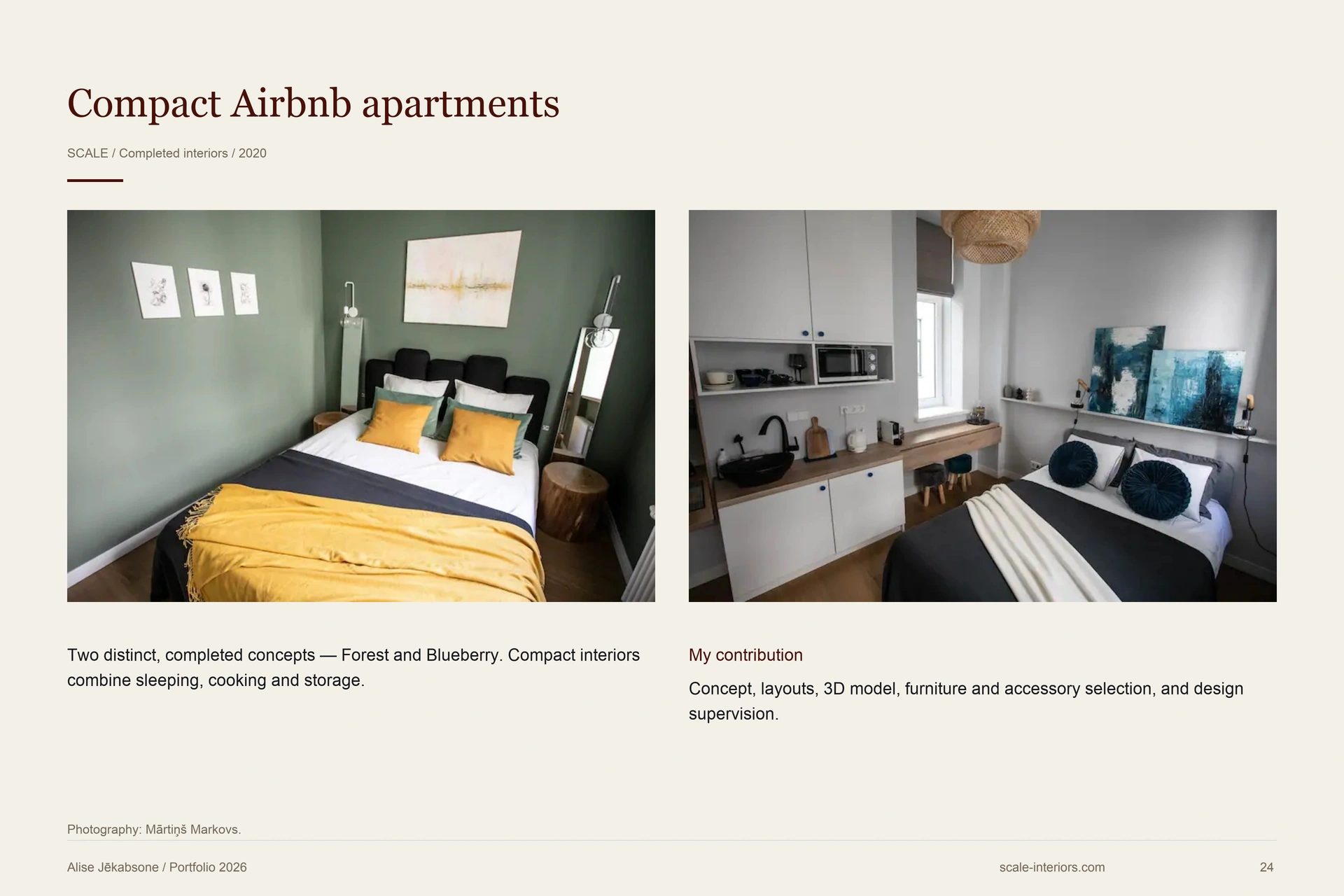 Compact Airbnb apartments — portfolio page 24