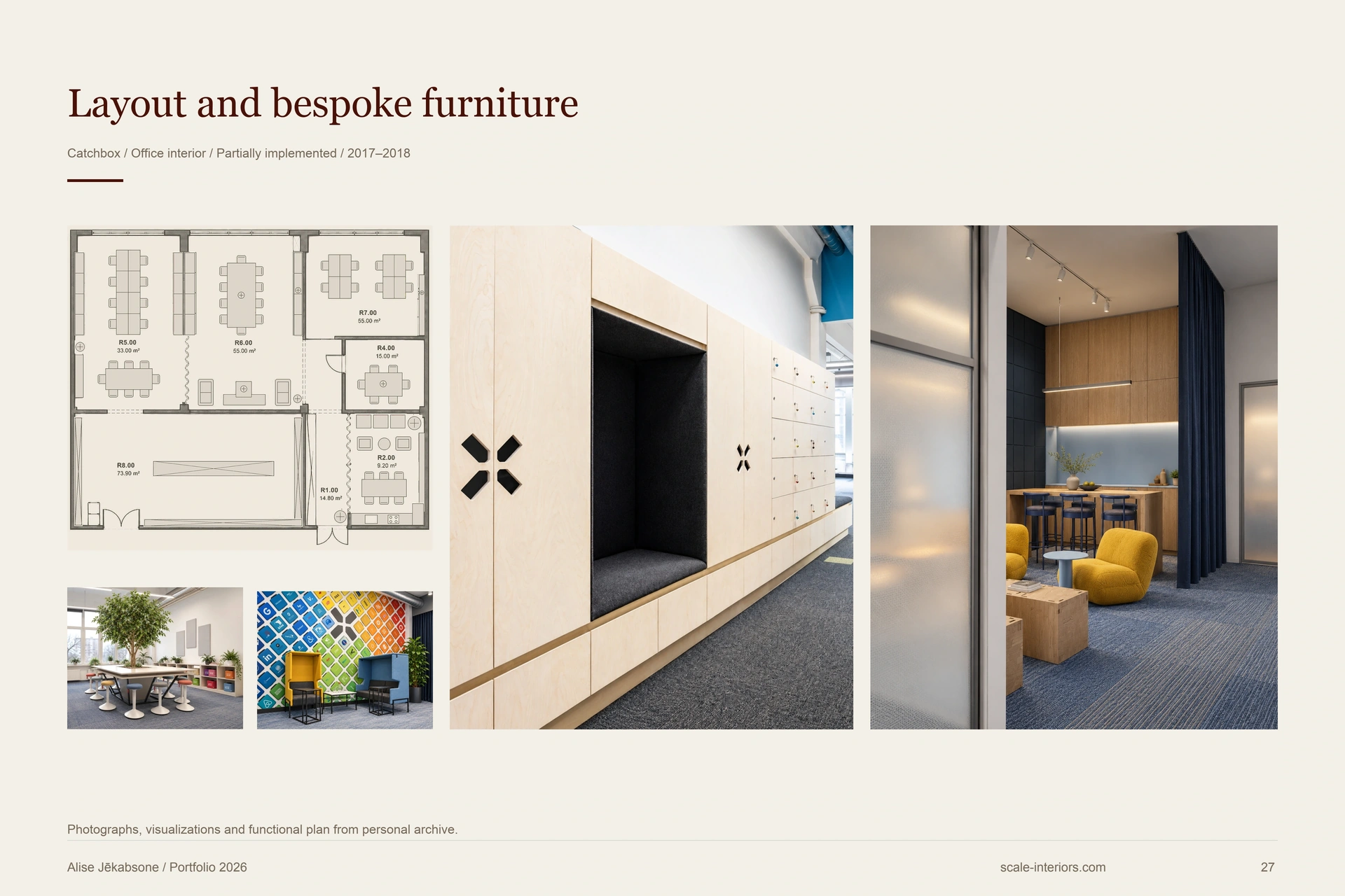 Layout and bespoke furniture — portfolio page 27