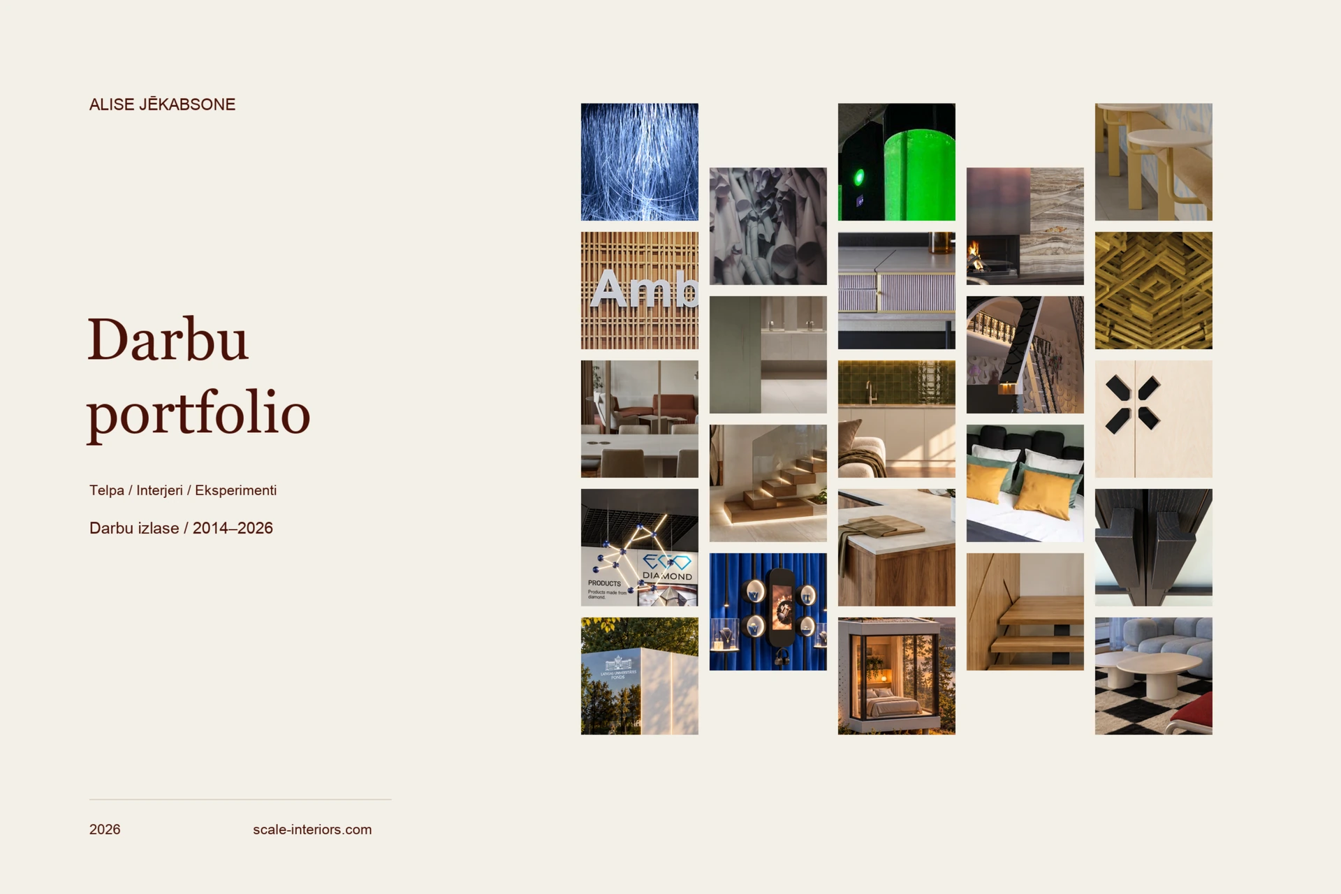 Alise Jēkabsone / Portfolio 2026 — 1. portfolio lapa