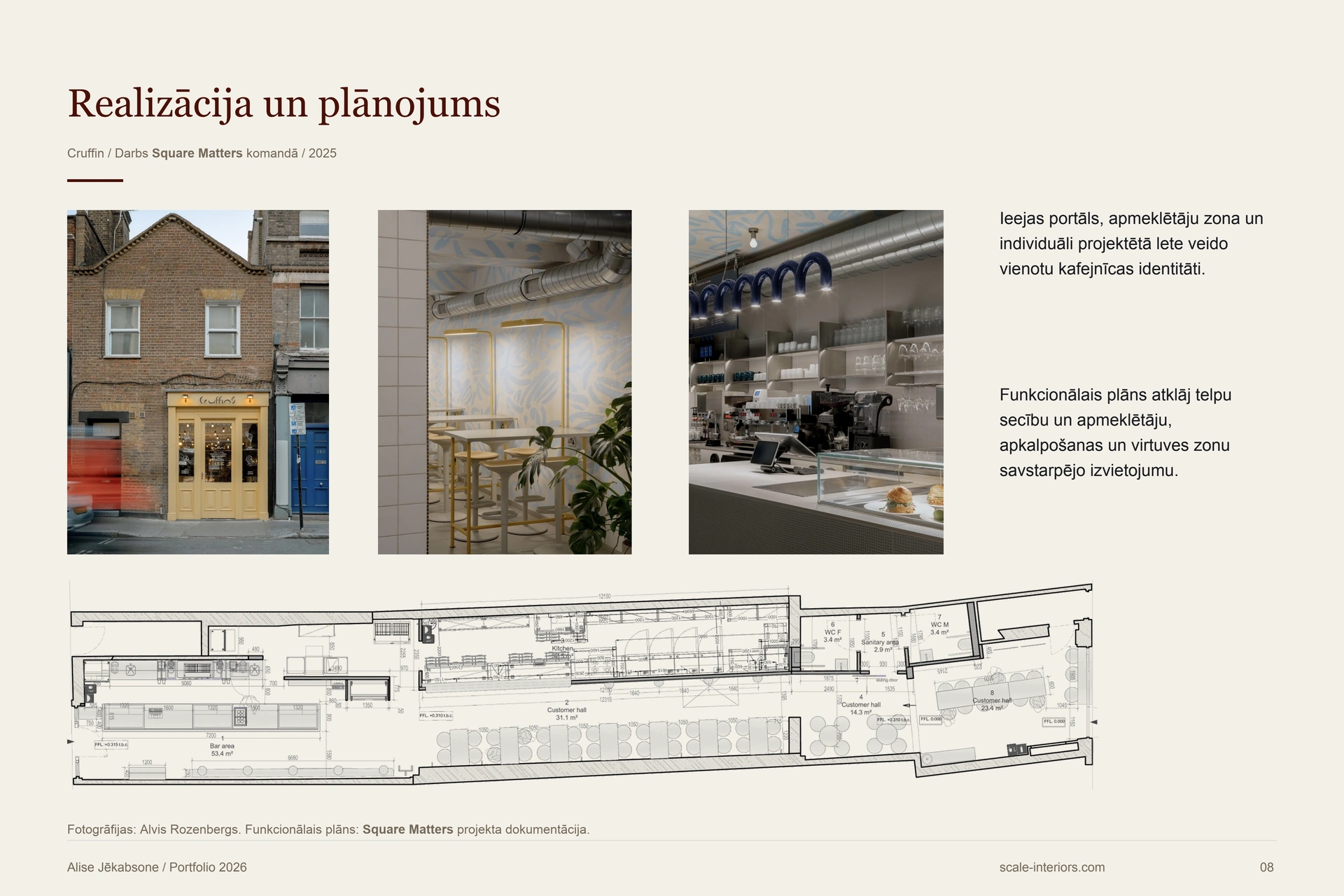 Realizācija un plānojums — 8. portfolio lapa
