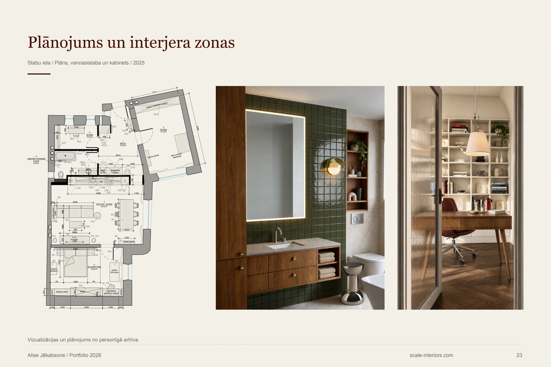 Plānojums un interjera zonas — 23. portfolio lapa