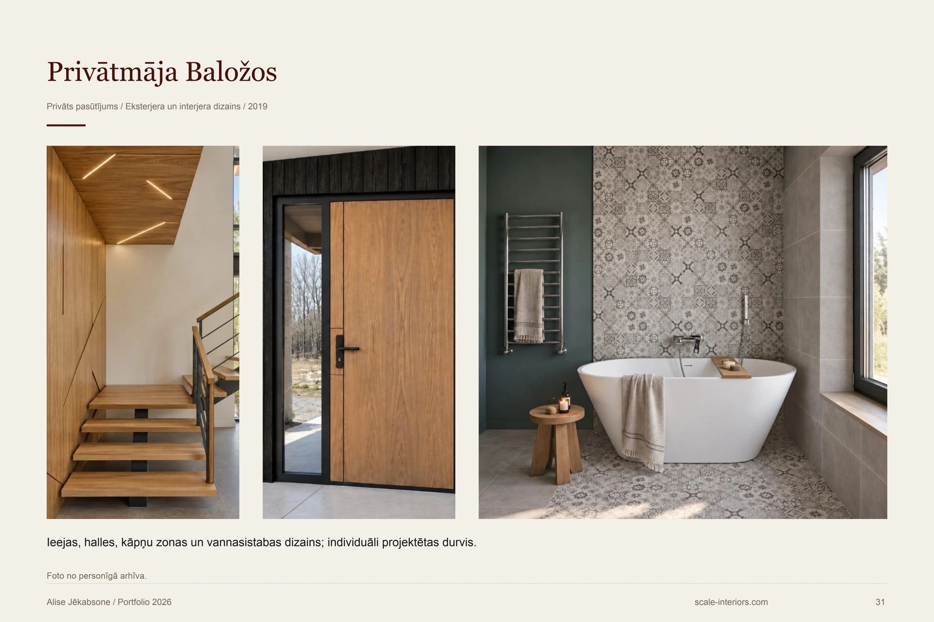 Privātmāja Baložos — 31. portfolio lapa